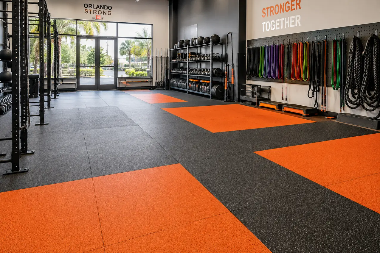 Rubber Gym Flooring Installation in Seminole Orlando
